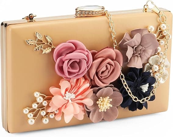 Clutch Damen Blumen Brautbeutel